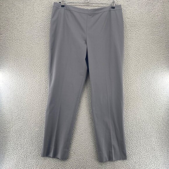 Lafayette 148 New York Pants Womens 16 Bleecker Gray Tapered Office Career NWT - Picture 1 of 12